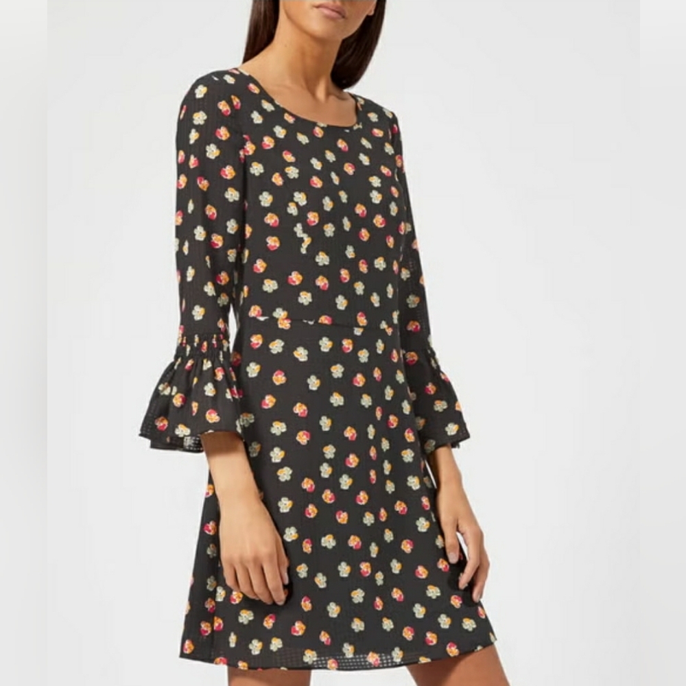 Armani Exchange Floral Print Black Dress